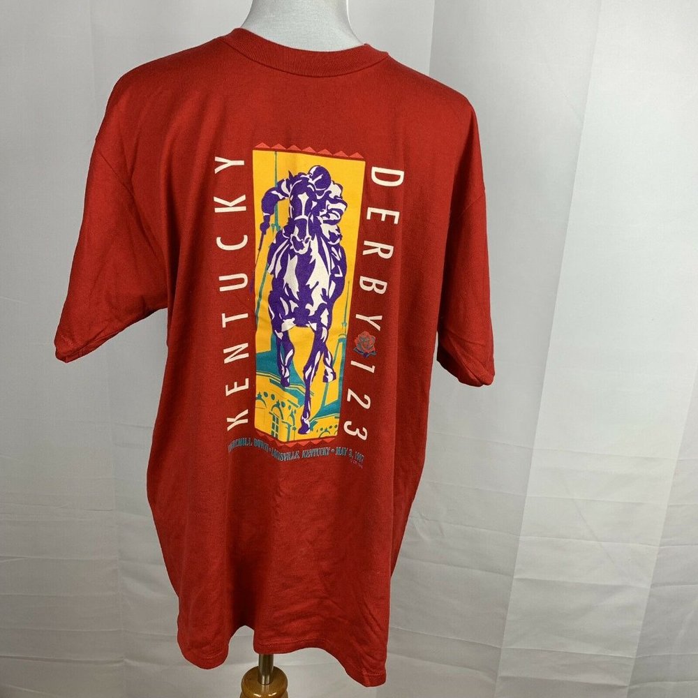 Vintage 1997 Kentucky Derby Red Graphic Tshirt - Picture 6 of 6